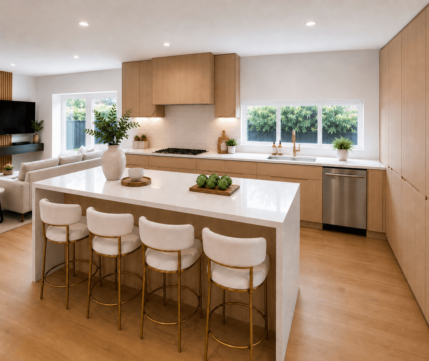 After: completed Lono kitchen by Kea Cabinetry, O'ahu